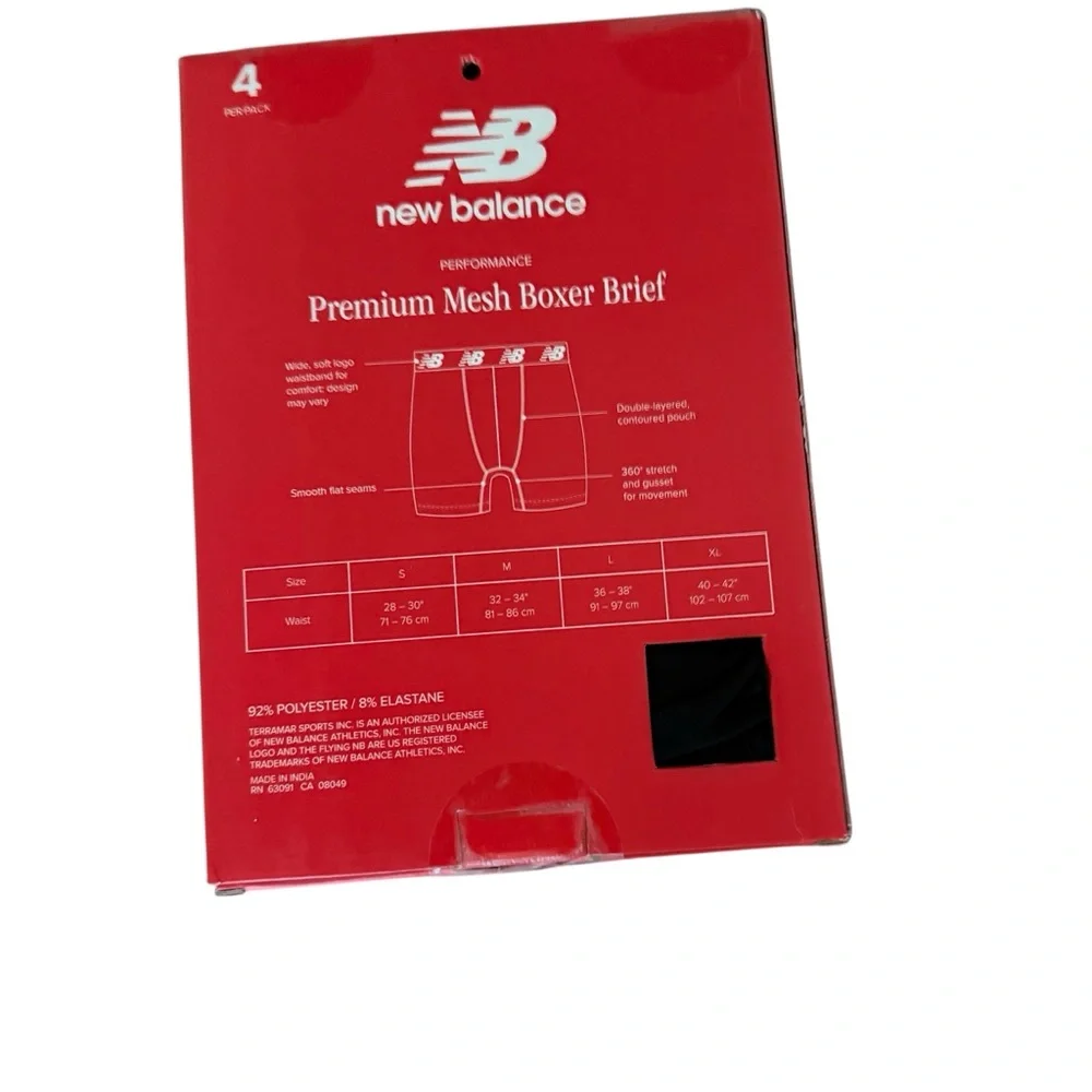 New Balance Men's Performance Boxer Briefs - Black and Blue